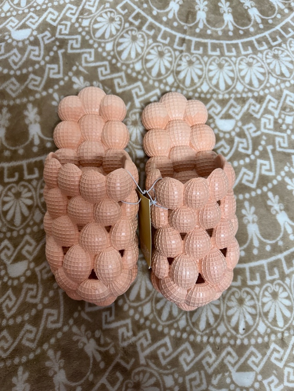 Charles Albert Peach Bubble Slide Sandals